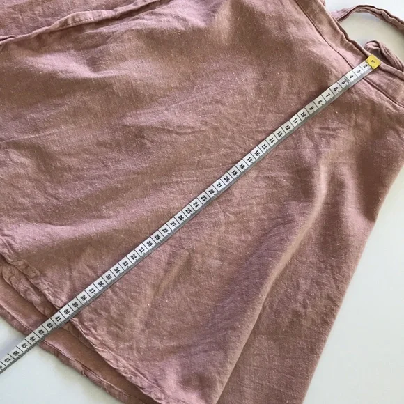 TREE OF LIFE womens 12 wrap skirt dusty pink hemp slubbed fabric made in Nepal - Picture 10 of 12